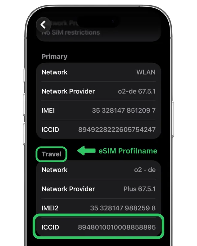 Find the right eSIM on your phone (3/4)