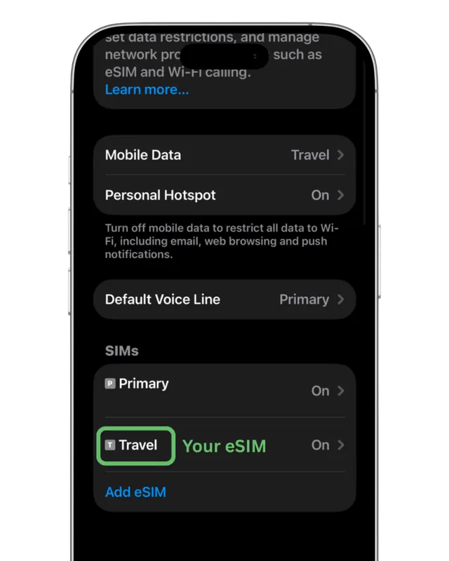 Find the right eSIM on your phone (4/4)